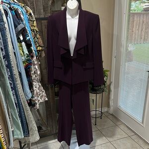 Tahari Purple Pantsuit